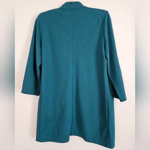 NYCC Jungle Dark Green Long Jacket Lightweight Elegant Layer Size Small - Picture 3 of 7